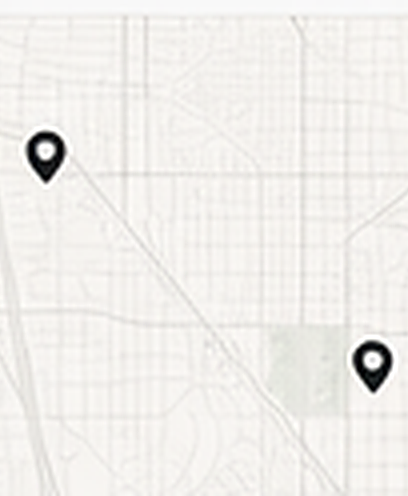 Minimal map of Seattle marking the Capitol Hill and Ballard cafés